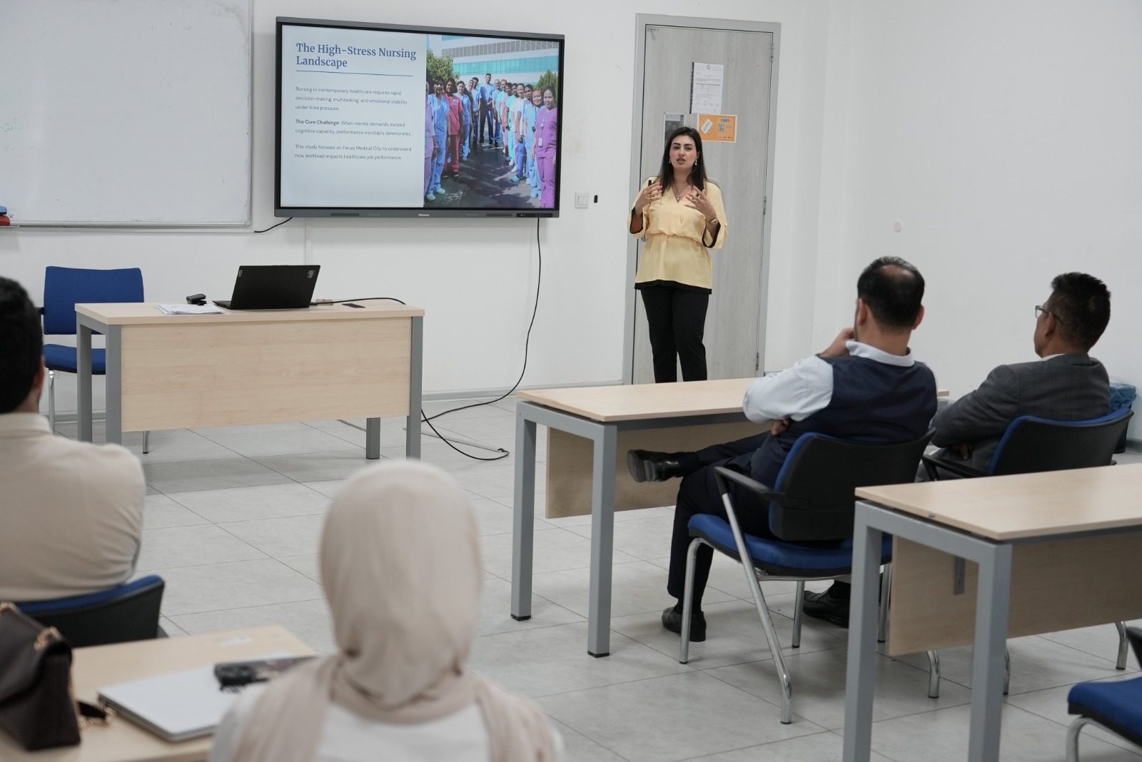 FMSS Faculty Seminar on the relationship between mental workload and job performance among nurses in Faruk Medical City, Sulaymaniyah, Iraq. Photo 5