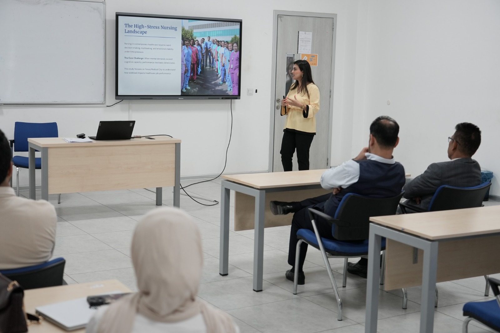 FMSS Faculty Seminar on the relationship between mental workload and job performance among nurses in Faruk Medical City, Sulaymaniyah, Iraq. Photo 6